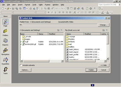 Frontpage Publishing Windows